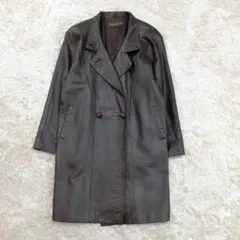 LaNAP レザートレンチコート シープナッパ 黒 9号 美品 上品 シンプル メルカリ