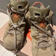 AJ6 wheat ブラウン スエード ハイカット スニーカー - メルカリ