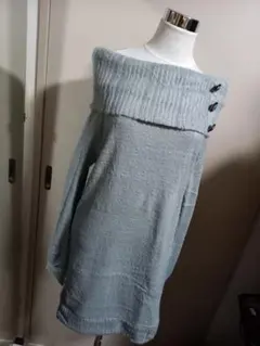 オフショルダーニットワンピース