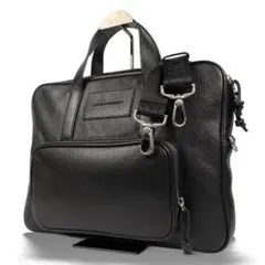 【極美品】 エンポリオ アルマーニ ブリーフケース タンブルレザー ブラック