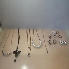 アクセサリーセット12点（ネックレス・リング・イヤリング）