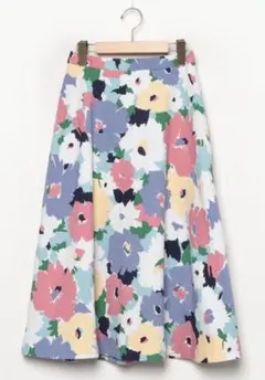 花柄ミディ丈フレアスカート／リリーブラウン Lily Brown／未使用