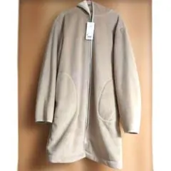 【新品】ユニクロ　ボアフリース コート　ナチュラル