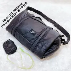 【希少/Y2K】NIKE 2way ボストンバッグ 蛍光イエロー ポーチ付きのサムネイル