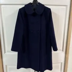 チ*プ様 ウールコート ネイビー ダブルボタン