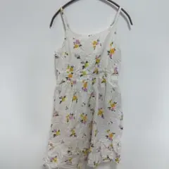 キャットアンドジャック【L】花柄 ワンピース フリル フレア 白 春夏 デート
