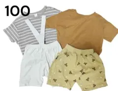 クマ柄ハーフパンツとTシャツセット 100cmまとめ売り