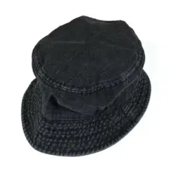 新品 NEWHATTAN デニム バケットハット ブラック S-M