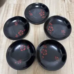漆器風蓋付き椀 5客セット 金彩蒔絵 - メルカリ