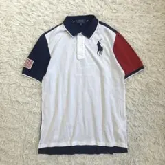 00s- ラルフローレン 半袖ポロシャツ ビッグポニー USAワッペン - メルカリ