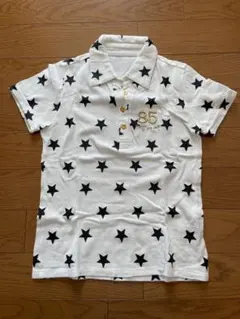 【美品】ルコック　DURAS ゴルフ　ポロシャツ　星柄　白×黒　M