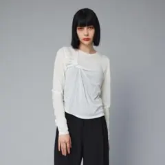 ヘリンドットサイ　Sheer twist tops　ホワイトのサムネイル