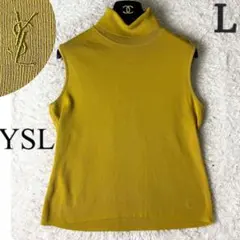 イヴサンローラン YSL エディ期 コットン ニット セーター ロゴ刺繍 Lのサムネイル