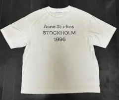 Acne Studios スプレー加工ロゴTシャツ グレー - メルカリ