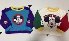 チマジロ　ミコリッド　しまむら　ミッキー　レトロ　トレーナー２枚