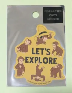 おさるのジョージ　キャラクターステッカー　ジョージいっぱい