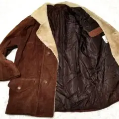 希少XL相当◎Brandt&Co リアルムートン ロングコート フィンランド製