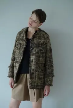 clane ノーカラージャケット