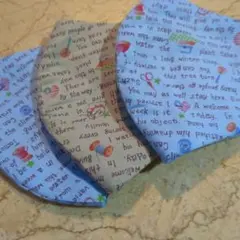 ハンドメイド 布製立体型マスク3枚セット 英字柄