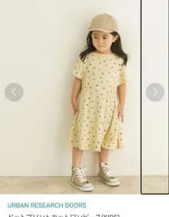 URBAN RESEARCHDOORSドットプリントカットワンピース135㎝