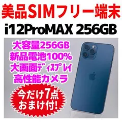 美品 SIMフリー iPhone12ProMAX 256GB 1703 ブルー 美品 SIMフリー iPhone12ProMAX 256GB 1703 ブルー - メルカリ