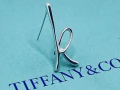 c897 美品　ティファニー　アルファベット「k」イニシャル「K」　ブローチ