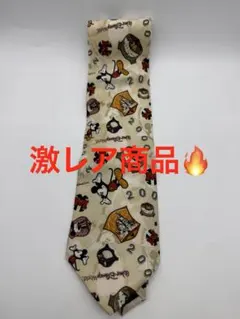 激レア ディズニー ワールド 2000年 ミッキー ネクタイ ベージュ系