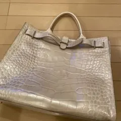 ☆FURLA【フルラ】クロコ型押し トートバッグ ライトピンク 美品