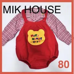 希少☆MIKI HOUSE ダルマオール、シャツセット80 ヴィンテージ