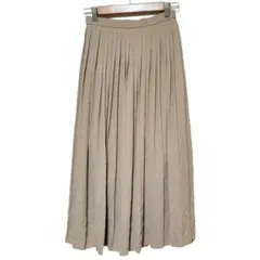ユニクロ UNIQLO プリーツ スカート ロング丈 ベージュ【M】