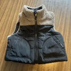 COMMECAISM キッズ ダウンベスト リバーシブル　80