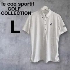 【美品】ルコック/スポルティフ/ゴルフ/半袖/ポロシャツ/Lサイズ/デジカモ柄