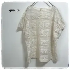qualite レース　半袖　ポンチョ袖　トップス　Tシャツのサムネイル