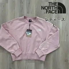 日本未入荷　ノースフェイス　韓国　レディース　スウェット　トレーナー　ピンク　Lのサムネイル