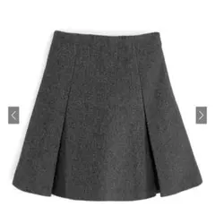 グレイル　インパン裏地付ボックスプリーツフレアミニスカート