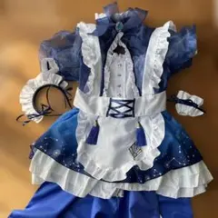 コスプレ メイド服 ブルー