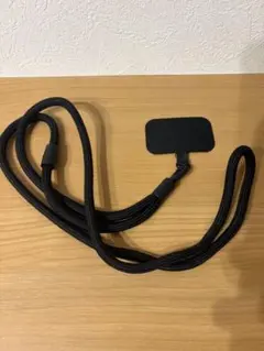 スマホショルダーストラップ ブラック　無印良品