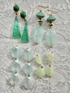 ハンドメイド ピアス 4点セット まとめ売り