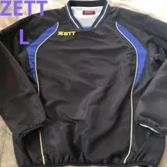 極美品　ZETT ゼット　Vネック　ウインドブレーカー　裏メッシュ　黒　Lサイズ