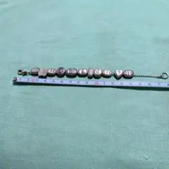 ハートビーズブレスレット 約19cm