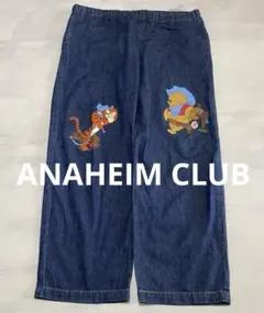 レア ANAHEIM CLUB DISNEY くまのプーさんデニムワイドパンツのサムネイル