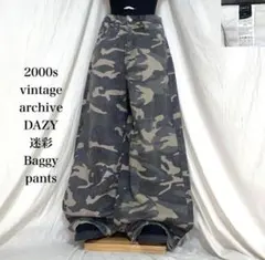 2000s archive vintage DAZY 迷彩 バギー パンツ