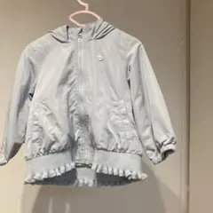 フリル付きライトブルーアウター