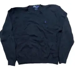 ラルフローレン 90s コットンニットブラック