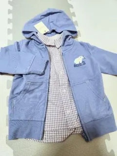 907*サマンサモスモスラーゴム　しろくま　パーカー