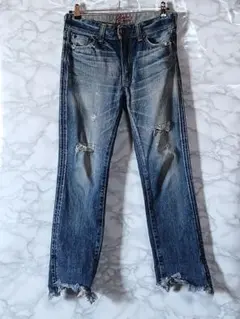 26インチ ロデオクラウンズ ローライズ ダメージ ストレートデニム y2k