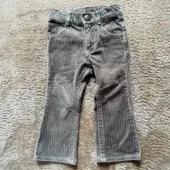 モカグレー ストライプ 長ズボン　Daddy oh Daddy 90