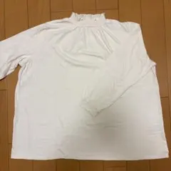 コットン100% フリル襟 長袖シャツ