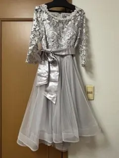 AIMER グレー Aライン パーティードレス お呼ばれ　結婚式