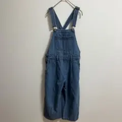 LARU ラルー デニムサロペット つなぎ ブルー ハーフ Mサイズ